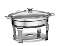 4.2 quart oval chafing dish 18/10 stainless steel