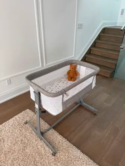 Gray Adjustable Cozy Baby Bassinet for Sale Excellent Condition, View more