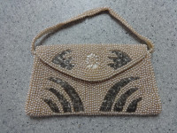 Vintage Smaller Pearl Beaded Evening Purse Clutch Bag