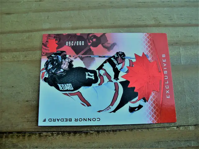 CARTE HOCKEY CARD , CONNOR BEDARD, TEAM CANADA 2021,EXCLUSIVE .
