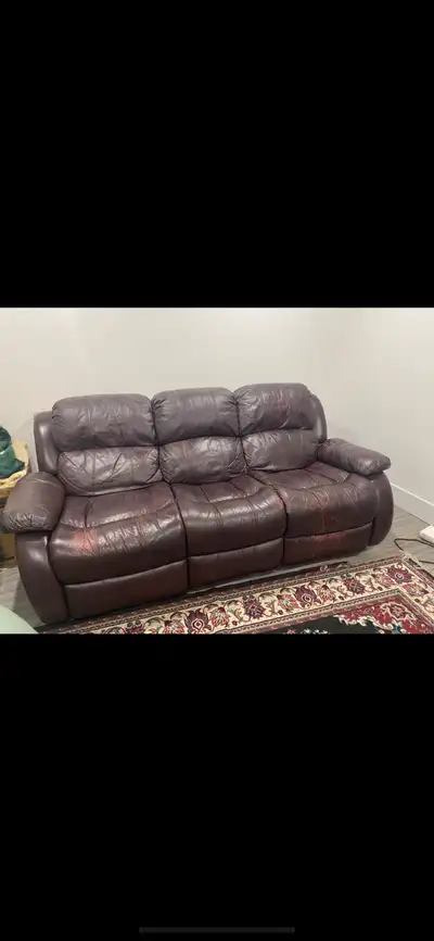 Leather sofa for free, View more