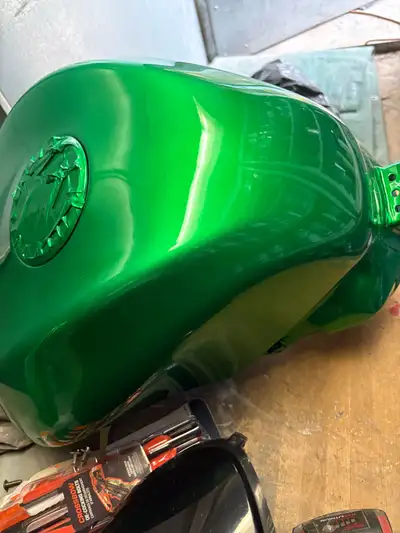 I offer custom paint work for motorcycle parts, vehicle parts, and wheels. I can paint motorcycle ga...