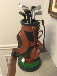 Retro Vintage Complete GOLF BAG TELEPHONE Leather Nice Detail!