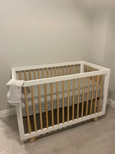 Crib, mattress and sheets, View more