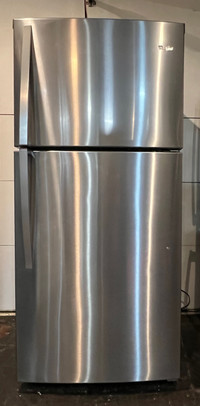 Whirlpool stainless 30” fridge - delivery possible 
