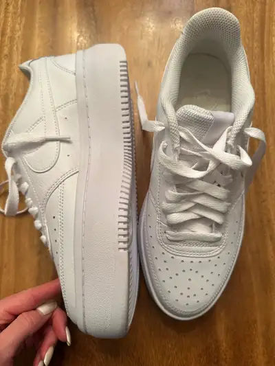 Nike white Air Force one size 8 women’s brand new w platform, View more