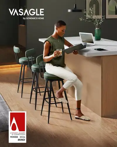Swivel Counter Bar Stools with Backs, Synthetic Leather with Sti, View more