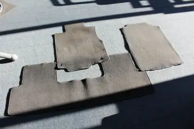 Front cloth mats and Rear rubber mat from a 2010 Honda Civic. Original Honda brand