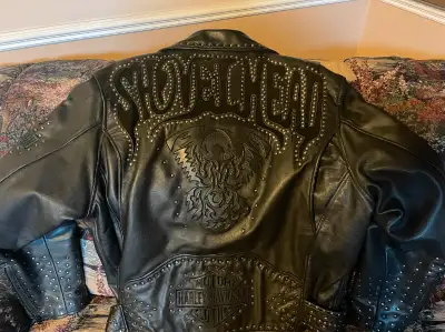 Vintage Harley Davidson Leather Jackets Men XL Mid 70s ShovelHead in excellent condition very rare....