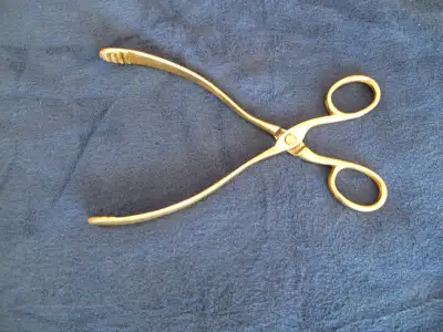 VINTAGE BRASS COAL TONGS / ICE TONGS, View more