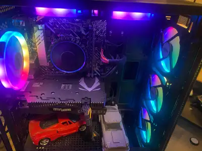 Pc gaming gtx 1660 super with monitor 75HZ, View more