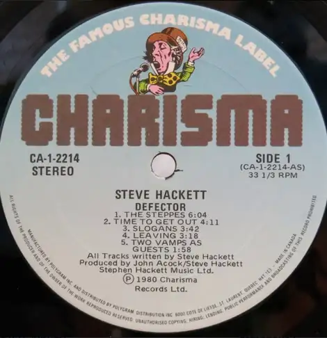 Steve Hackett (from Genesis) - Defector (1980) LP62863257116929122
