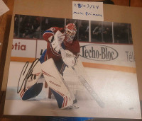 Cayden Primeau signed 8x10 photos Canadiens Hockey