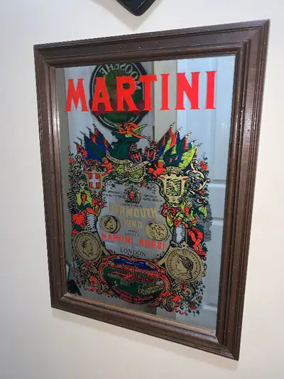 Vintage Martini bar sign mirror mint condition, View more