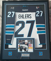 Signed & framed #27 Nikolaj Ehlers jersey + bonus (see photos)