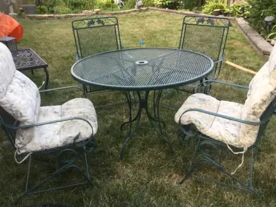 Patio table and four chairs in excellent condition  , the chair, View more