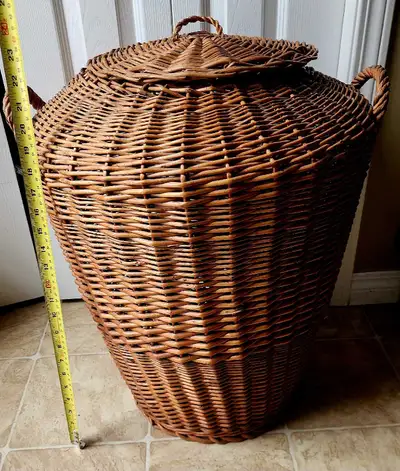 Vintage Wicker Laundry Basket, View more