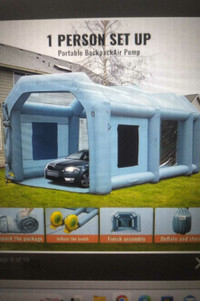 10 x 20 x 8 foot inflatable spray booth. 