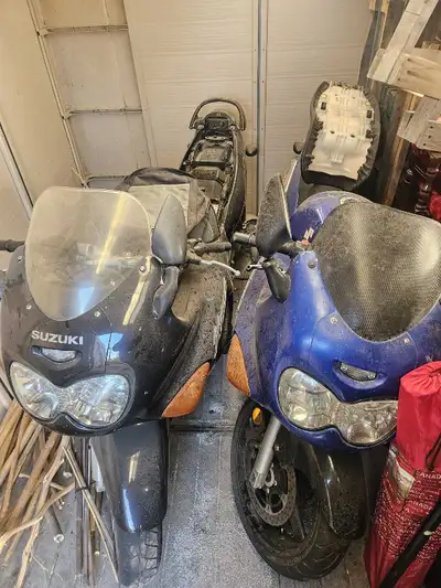 Blue(03)was dropped but has performance exhaust Black(99) chain and sprocket are stretched/worn but...