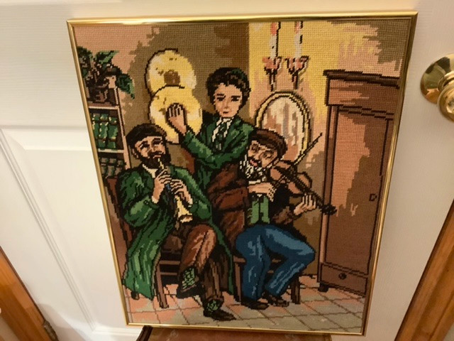 Vintage Judaica Framed Needlepoint Wall Art in Arts & Collectibles in Belleville