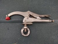 Drill press locking vise clamp