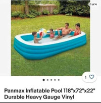 BNIB 10X6X2 heavy gauge vinyl inflatable swimming pool 