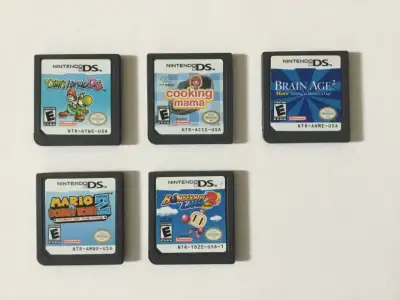 Mario vs Donkey Kong 2 March of the Minis 2 $20 Cooking Mama SOLD Yoshi’s Island DS $20 Bomberman La...