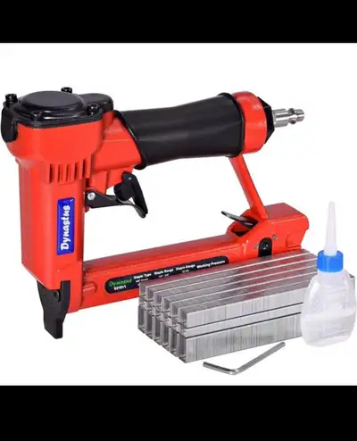 Dynastus Pneumatic Upholstery Staple Gun, 22 Gauge 3/8" Wide Cro, View more