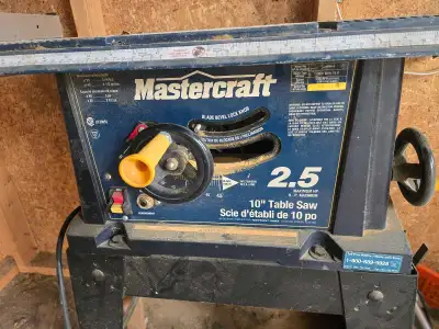Mastercraft Table Saw, $70, View more