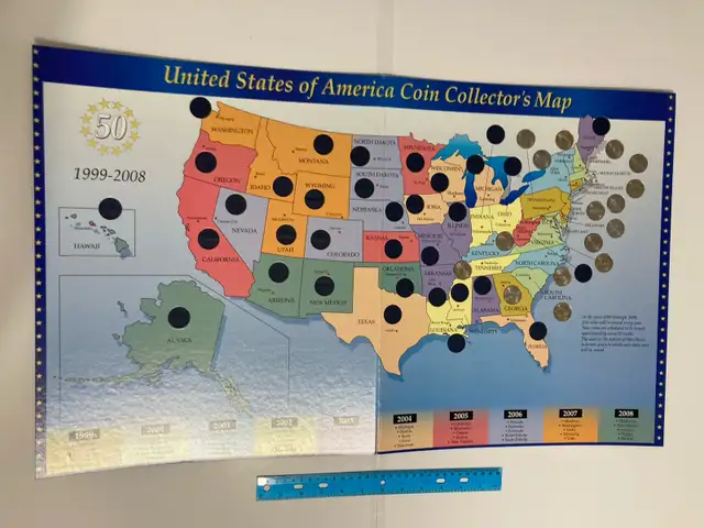 USA Coin Map and Coins.  in Arts & Collectibles in Cape Breton - Image 2