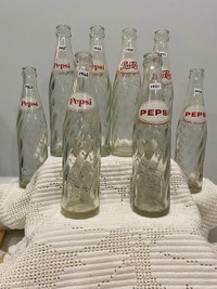 Vintage 10 oz Pepsi soda bottles 1962 - 1972