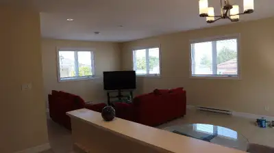 The unit has extra large kitchen and furnished with fridge stove, microwave heat and light, washer/d...
