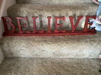 BELIEVE  XMAS sign