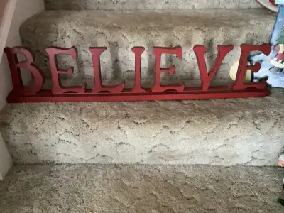 BELIEVE  XMAS sign, View more