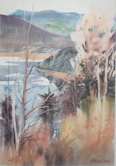 Jacques Hébert. Lithographie édition limité Épreuve d'artiste signée avec de cadre 23"x30" Évaluatio...