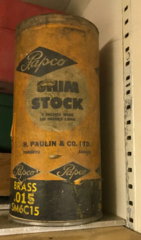 Vintage Papco Shim Stock Brass .015 SMC6C15
