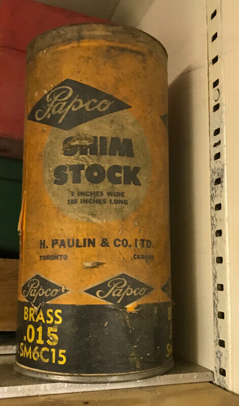 Vintage Papco Shim Stock Brass .015 SMC6C15 in Arts & Collectibles in Vernon