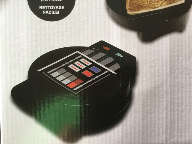 STAR WARS DARTH VADER WAFFLE MAKER (new in box) in Toasters & Toaster Ovens in La Ronge