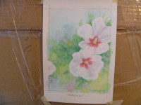 Hollyhocks - 5" x 7" ORIGINAL ART