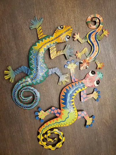 Hand made wall deco lizards , View more