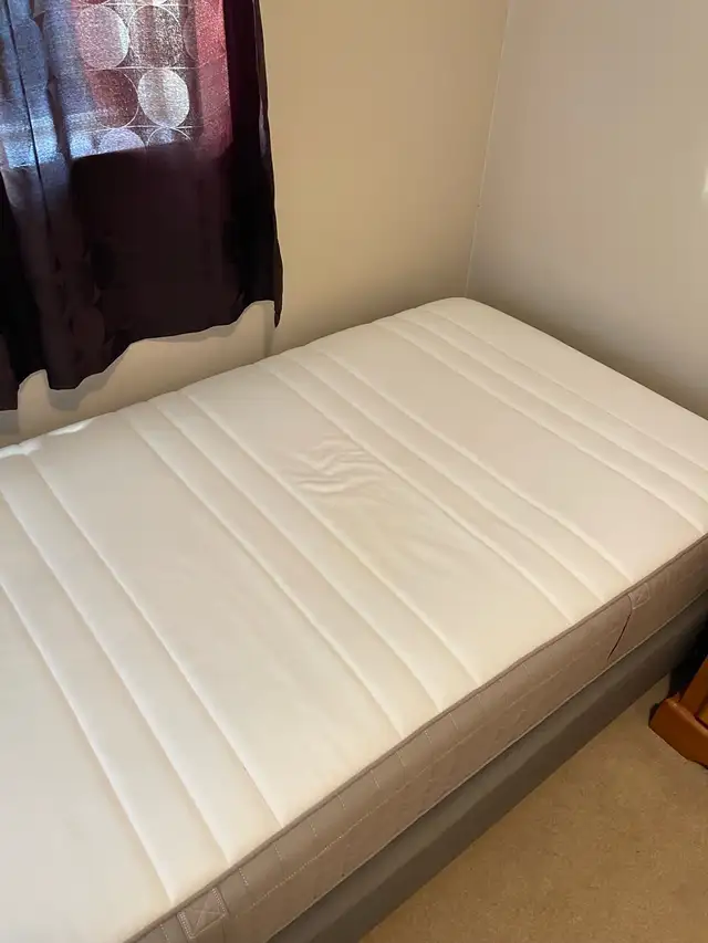 Twin Size Bedframe + Mattress Set in Other in Burnaby/New Westminster - Image 2
