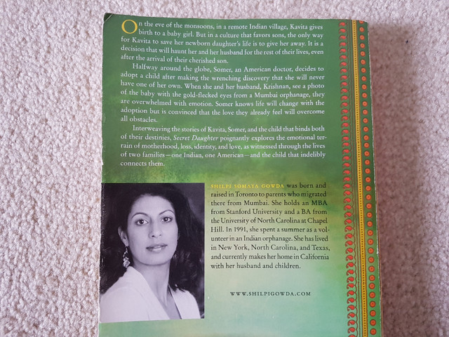 Secret Daughter - Shilpi Somaya Gowda in Fiction in Markham / York Region - Image 2