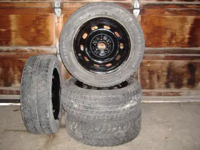 Set of 4 Winter tires 195- 65R- 15 $120.00. Bolt pattern 5 stud 4 1/4" or 108mm. Fits some GM and fo...