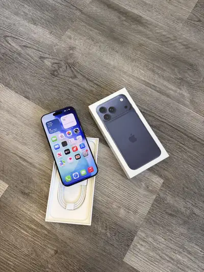 9.5/10 condition iPhone 17 Pro Max 512GB Deep Blue with box, accessories and tempered glass. Bought...