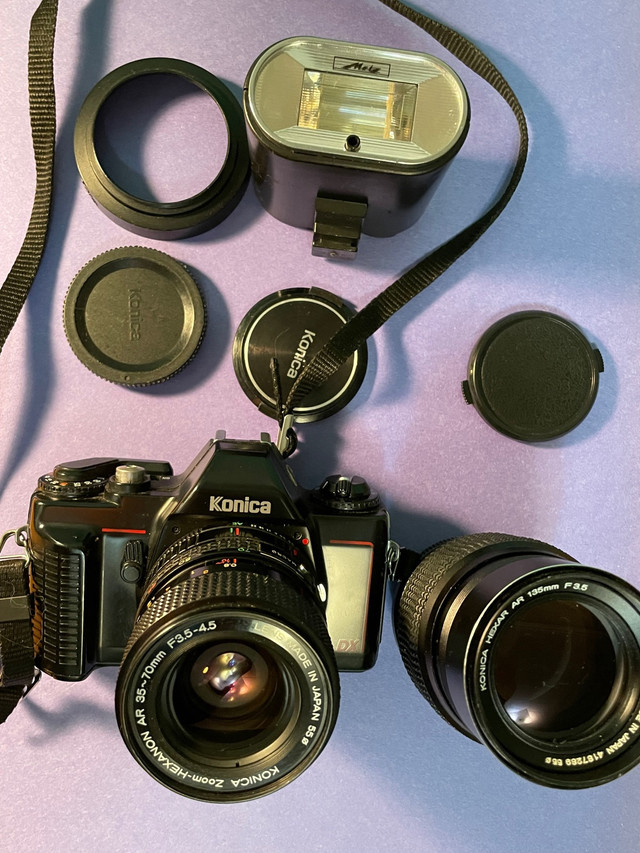Konica TC-X, lenses,  Metz flash, cable release in Cameras & Camcorders in Hamilton - Image 3