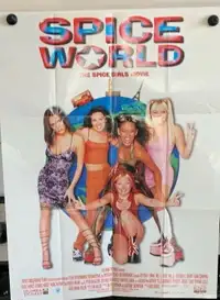 SPICE GIRLS COLLECTIBLE SPICE WORLD VHS MOVIE POSTER-USED