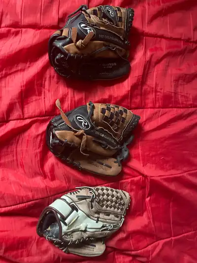 Rawlings+ mizuno baseball junior gloves, View more