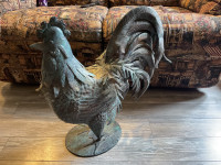 Art populaire coq rustique vintage en métal vintage rooster 