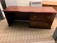Desk with file  drawers