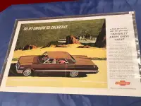 1963 Chevrolet Impala Sport Coupe Double Page Original Ad
